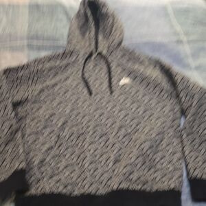 Nike Gray Black Marled Hoodie